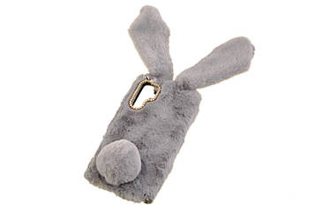 Etui z futerkiem króliczek do Samsung Galaxy A54 5G szary