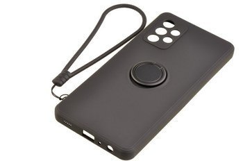 Etui Pastel Ring do Samsung Galaxy A72 czarny