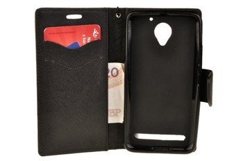 Etui portfel Fancy Case do LENOVO VIBE C2 czarny