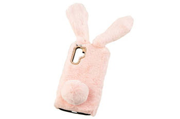 Etui z futerkiem króliczek do Samsung Galaxy A54 5G różowy