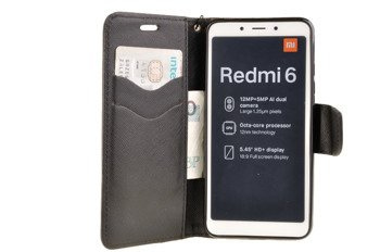 Etui portfel Fancy Case do XIAOMI REDMI 6 / 6A czarny