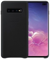 Skórzane Etui Leather Cover do SAMSUNG GALAXY S10 PLUS / S10+ G9750 czarny