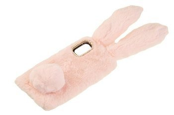 Etui z futerkiem króliczek do Samsung Galaxy A12 / M12 różowy