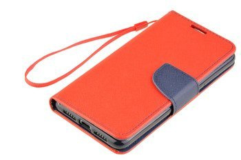 Etui portfel Fancy Case do HUAWEI P20 czerwony