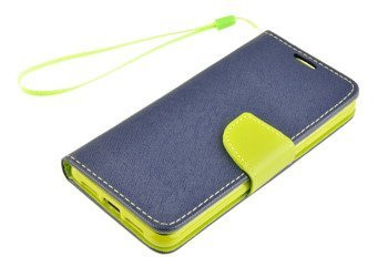 Etui portfel Fancy Case do HUAWEI P20 niebieski