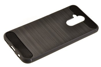 Wytrzymałe etui Back Case Carbon do HUAWEI MATE 20 Lite czarny