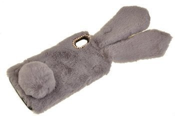 Etui z futerkiem króliczek do Xiaomi Redmi 7A szary