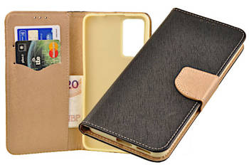 Etui portfel Fancy Case do Xiaomi Redmi Note 11 Pro / 11 Pro 5G czarno-brązowy