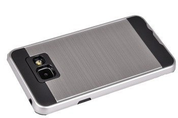 Etui Obudowa Moto Case do SAMSUNG GALAXY A3 2016 A310 srebrny