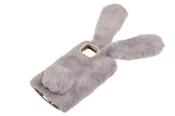 Etui z futerkiem króliczek do Huawei Y5p szary