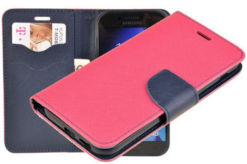 Etui portfel Fancy Case do Samsung Galaxy A5 2017 różowy
