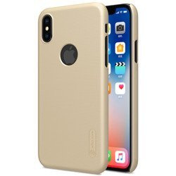Etui Nillkin Super Frosted Shield do Apple iPhone X / Xs złoty