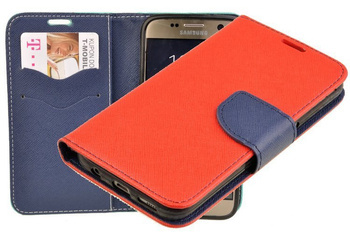 Etui portfel Fancy do Samsung Galaxy S7 czerwony