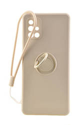 Etui Pastel Ring do Samsung Galaxy A71 beżowy