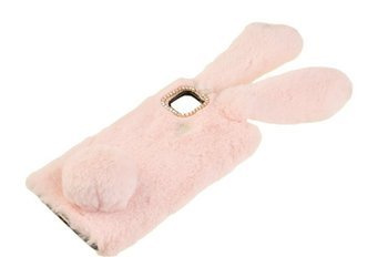 Etui z futerkiem króliczek do Xiaomi Redmi 9C różowy
