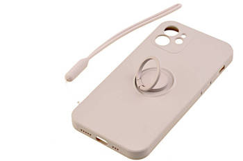 Etui Pastel Ring do Apple iPhone 12 szary