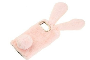 Etui z futerkiem króliczek do Oppo A93 / Reno 4 Lite różowy