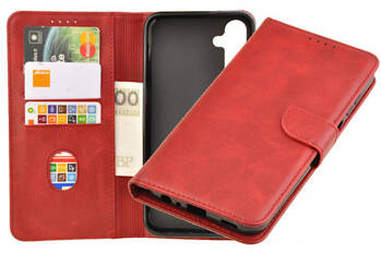 Etui portfel Wallet do Samsung Galaxy A15 4G / A15 5G czerwony