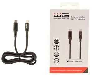 Kabel WG USB C Lightning 3A MFI PD 1m czarny