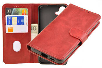 Etui portfel Wallet do Samsung Galaxy S24 Plus / S24+ czerwony