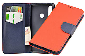 Etui portfel Fancy Case do Samsung Galaxy A20s czerwony