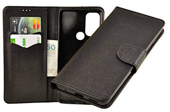 Etui portfel Fancy Case do Motorola Moto G60s czarny
