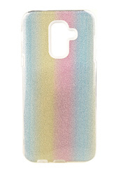 Etui brokatowe Blink do SAMSUNG GALAXY A6+ / A6 Plus 2018 tęczowy
