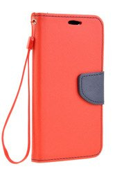 Etui portfel Fancy Case do MOTOROLA MOTO X4 czerwony