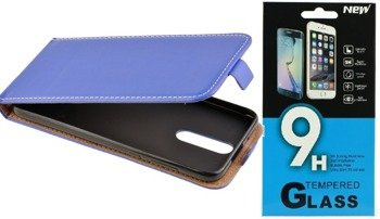 ZESTAW: Etui kabura Flexi Rubber + Szkło do HUAWEI MATE 10 Lite niebieski