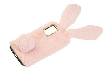 Etui z futerkiem króliczek do Samsung Galaxy S20 FE różowy