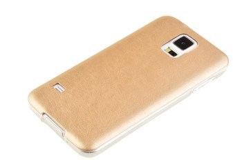 Etui silikonowe Skin do SAMSUNG GALAXY S5 / S5 Neo złoty