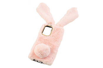 Etui z futerkiem króliczek do Samsung Galaxy A33 5G różowy
