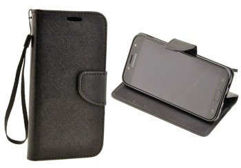 Etui Portfel Fancy Case do SAMSUNG GALAXY J7 2017 J730 czarny