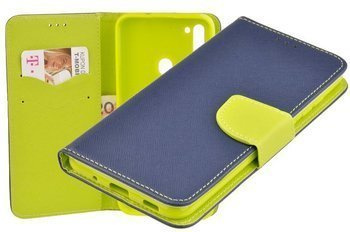 Etui portfel Fancy Case do Samsung Galaxy M11 / A11 niebieski