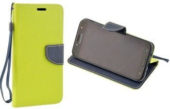 Etui Portfel Fancy Case do SAMSUNG GALAXY J7 2017 J730 limonka