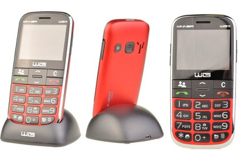 Telefon komórkowy Winner WG15c dla seniora babci dziadka czerwony