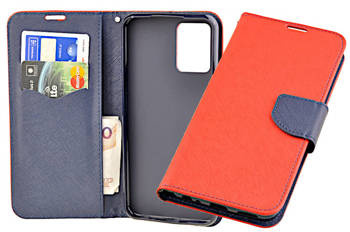 Etui portfel Fancy Case do Vivo Y21s / Y33s / Y21 czerwony