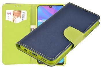 Etui portfel Fancy Case do Huawei P Smart 2019 niebieski
