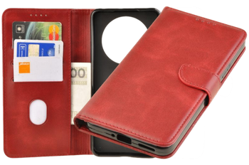 Etui portfel Wallet do Realme 12+ 5G / 12 Plus / 12 4G czerwony