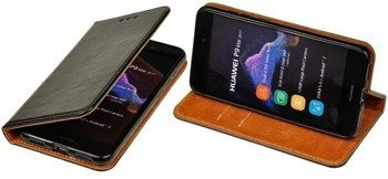 SKÓRZANE ETUI BOOK COVER do HUAWEI P9 LITE 2017 / P8 Lite 2017 czarny