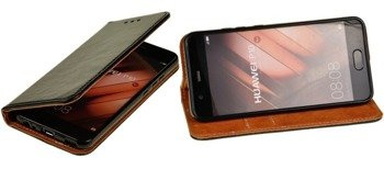 SKÓRZANE ETUI BOOK COVER do HUAWEI P10 czarny