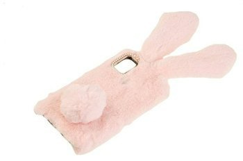 Etui z futerkiem króliczek do do Huawei P Smart 2019 różowy