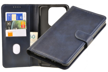 Etui portfel Wallet do Xiaomi Redmi Note 14 5G granatowy