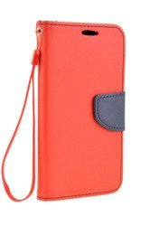 Etui portfel Fancy Case do ALCATEL PIXI 4 4.0 / ORANGE RISE 31 czerwony