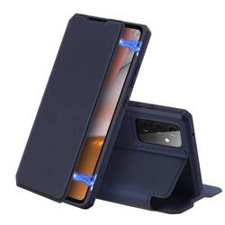 Etui z klapką  mocny magnes pancerny do Samsung Galaxy A72 5G granat