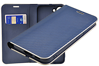 Etui Book Carbon do Samsung Galaxy S23 niebieski