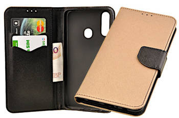 Etui portfel Fancy Case do Samsung Galaxy A20s złoty