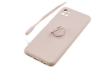 Etui Pastel Ring do Samsung Galaxy A22 5G szary