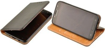 Skórzane Etui Book Cover do SAMSUNG GALAXY J7 2017 J730 czarny