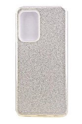 Etui brokatowe Shc do Samsung Galaxy A02s srebrny